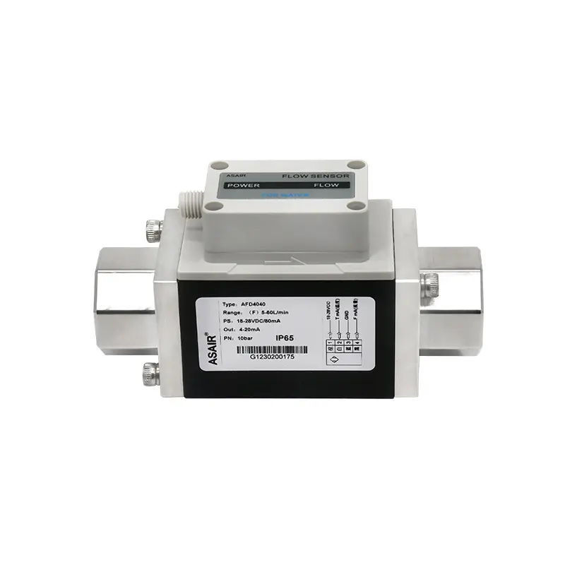Asair AFD4040 Series Vortex Liquid Flowmeter - PPS & SUS304 Stainless Steel, G/RC/NPT Thread