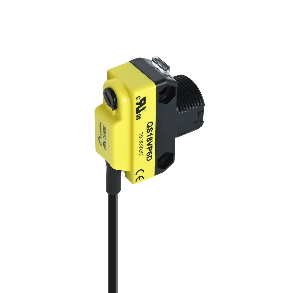 Banner Engineering QS18VP6D WORLD-BEAM Diffuse Sensor, 450mm Range, 10-30V DC, PNP Output, 2m Cable