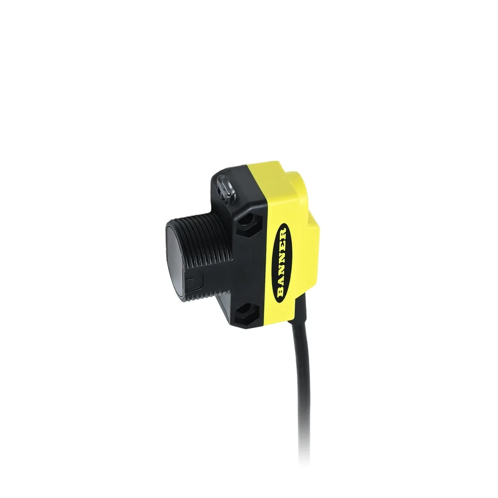 Banner Engineering QS18VP6FF100 WORLD-BEAM Fixed-Field Sensor, 100mm Cutoff Range, PNP Output, 2m Cable - Image 2