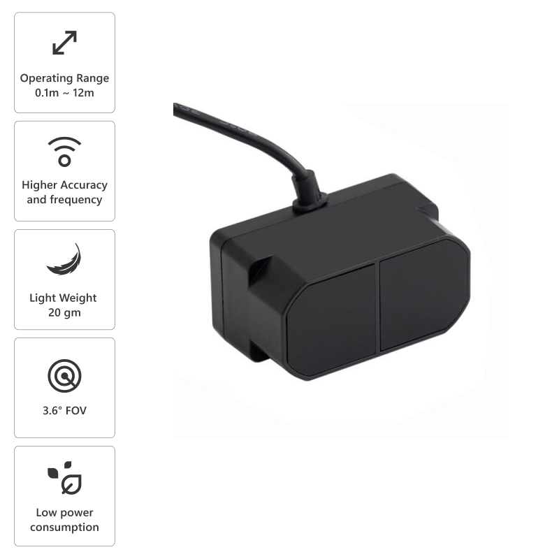 Benewake TFMini Plus LiDAR Distance Sensor (Range: 0.1-12m) - UART Interface - Image 4