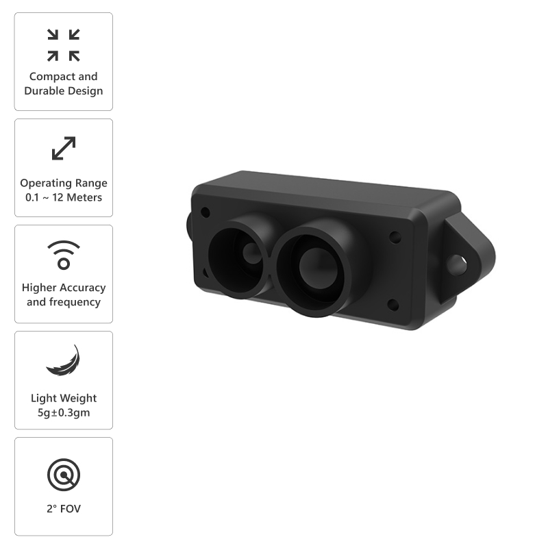 Benewake TFMini-S Micro LiDAR Sensor UART, Range: 0.1m~12m - Image 7
