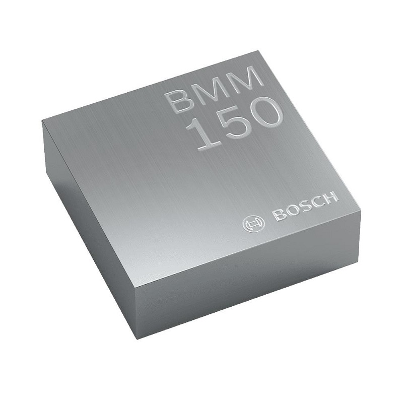 Bosch BMM150 3-Axis Digital Geomagnetic Sensor (Magnetometer), ±1300 µT, WJCSP-12 Package