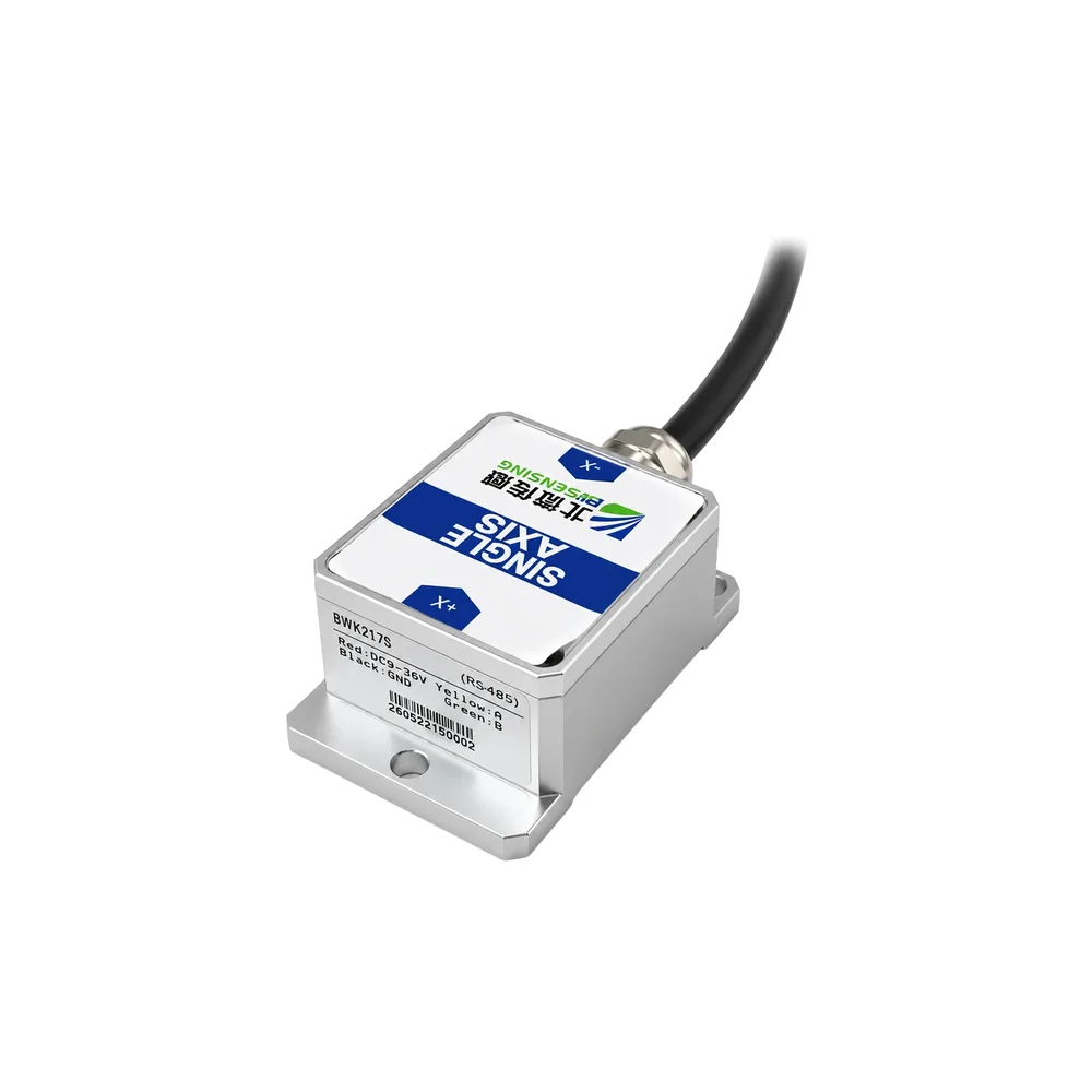 BWSENSING BWK217S Single-Axis Inclinometer Sensor, ±180° Range, 0.2° Accuracy, MEMS, RS485 Modbus