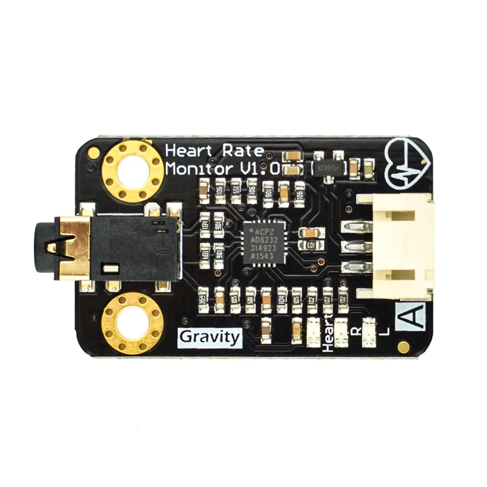 DFRobot Gravity Analog Heart Rate ECG Sensor - AD8232 Chip, 3.3-6V Input - Image 2