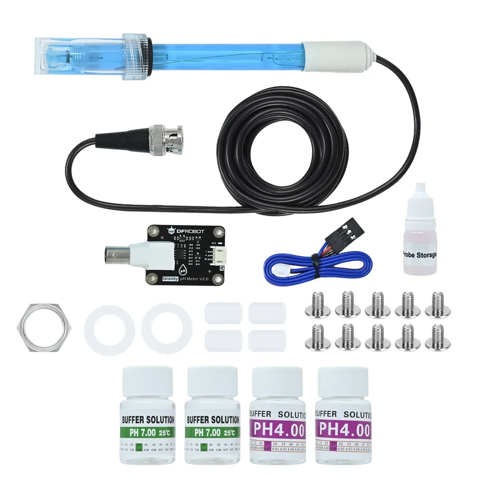 DFRobot Gravity Lab Grade Analog pH Sensor/Meter Kit V2 - BNC Probe, PH2.0-3P Connector - Image 4