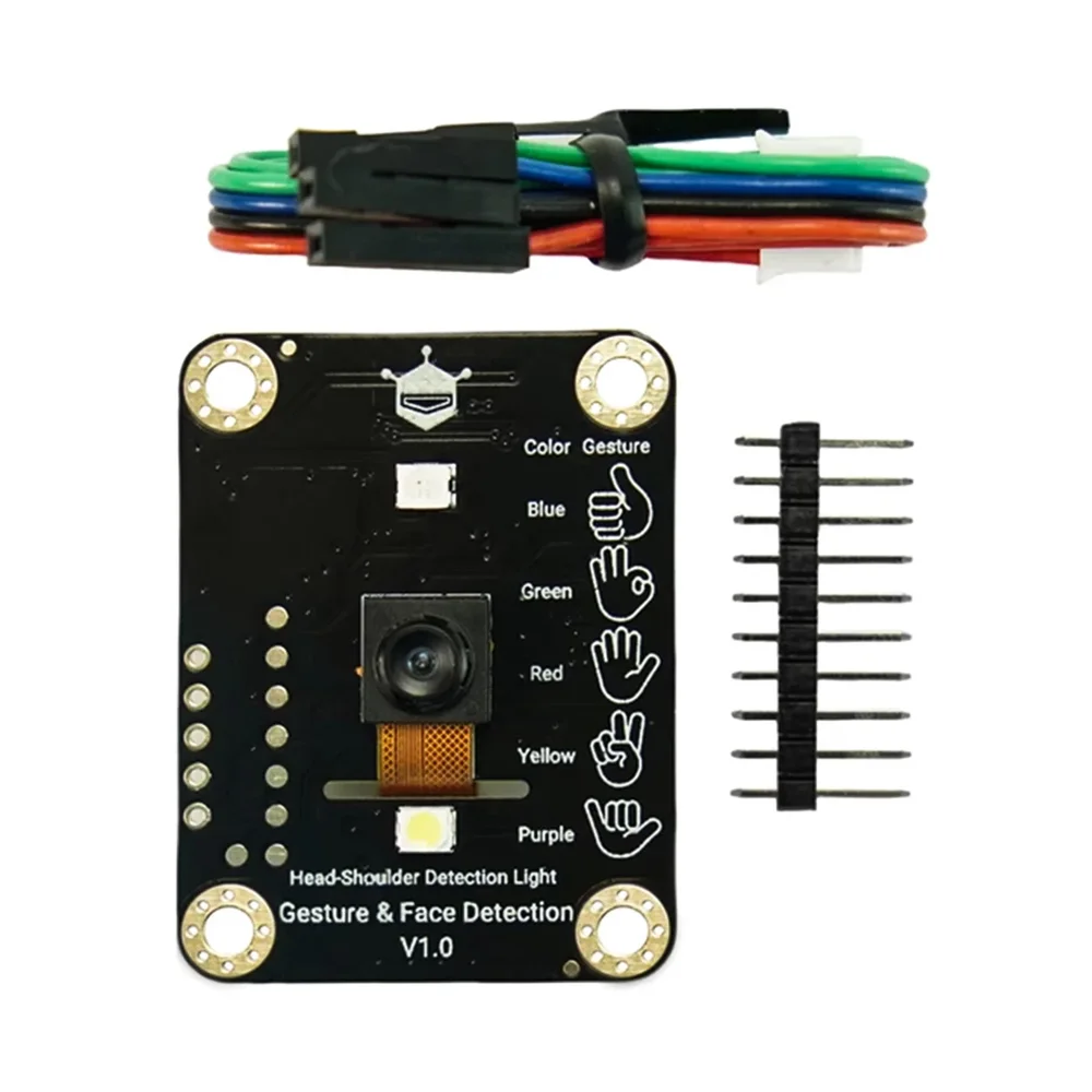 DFRobot Gravity Offline Edge AI Gesture and Face Detection Sensor – 5 Gestures, 10 Faces, 3M Range, I2C/UART (Arduino/Raspberry Pi/ESP32) - Image 4