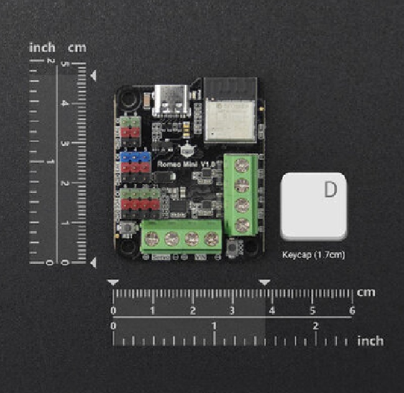 DFRobot Romeo ESP32-C3 Robot Control Board - Wi-Fi & Bluetooth 5, Dual 1.7A Motor Drivers, IPS TFT Interface - Image 2