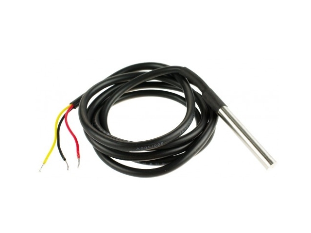 DS18B20 Waterproof Temperature Probe - 1m Cable, Stainless Steel - Image 2