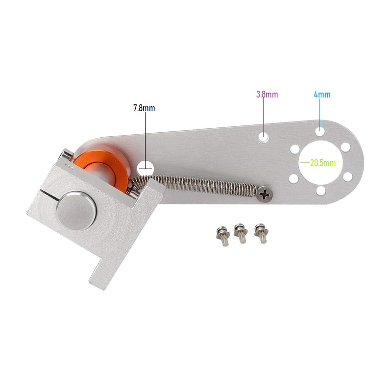 Fixed Slide Bracket for Encoder Mounting With Long Axis - Aluminium & Steel Plate - Image 4