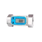 Generic 1.5 Inch Electronic Turbine Flow Meter - Portable Industrial Flow Sensor, Aluminum