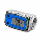 Generic 1 Inch Electronic Turbine Flow Meter High Precision Portable Industrial Flow Sensor - Stainless Steel
