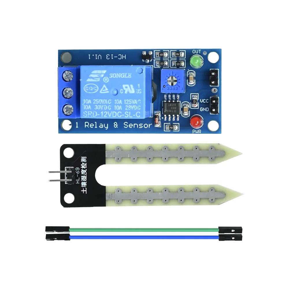 Generic 12V Soil Hygrometer Humidity Detection Module with Relay - Automatic Watering Device - Image 4