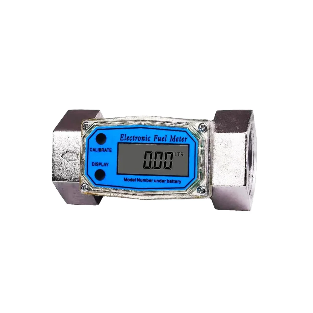 Generic 2-inch Electronic Turbine Flow Meter High Precision Portable Industrial Flow Sensor Aluminum - Image 2