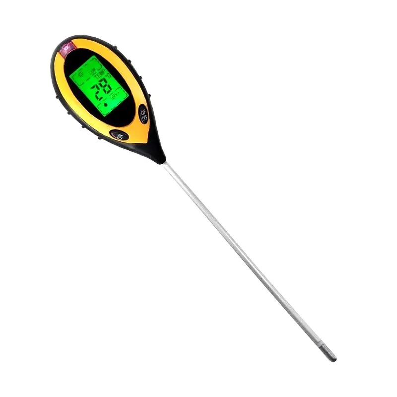 Generic 4-in-1 Soil Tester PH Moisture Meter Temperature Sunlight Analyzer - 200mm Probe