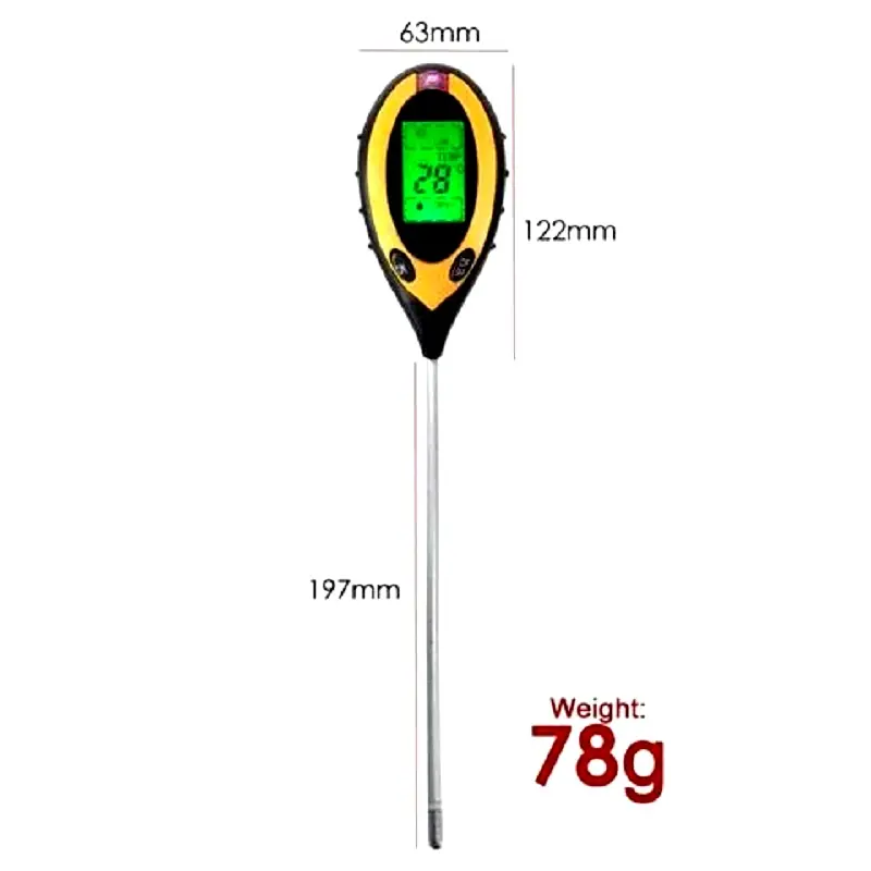 Generic 4-in-1 Soil Tester PH Moisture Meter Temperature Sunlight Analyzer - 200mm Probe - Image 8