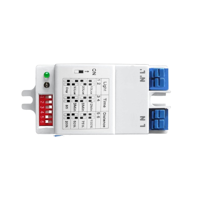 Generic D08 5.8GHz Microwave Radar Motion Sensor AC220-240V - 360° Detection, Flame-Retardant ABS - Image 2