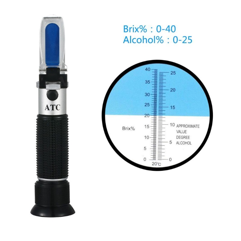 Generic Handheld Refractometer 0-40% Brix with 0.1% Scale Division - Plastic Box - Image 2