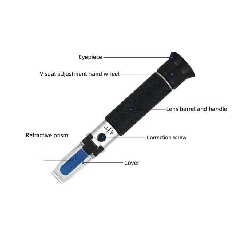 Generic Handheld Refractometer 0-40% Brix with 0.1% Scale Division - Plastic Box - Image 3