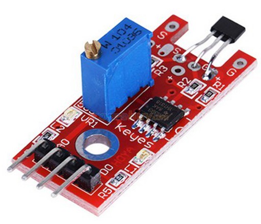 Generic Linear Magnetic Hall Sensor Module - LM393 Comparator, Digital/Analog Output - Image 2