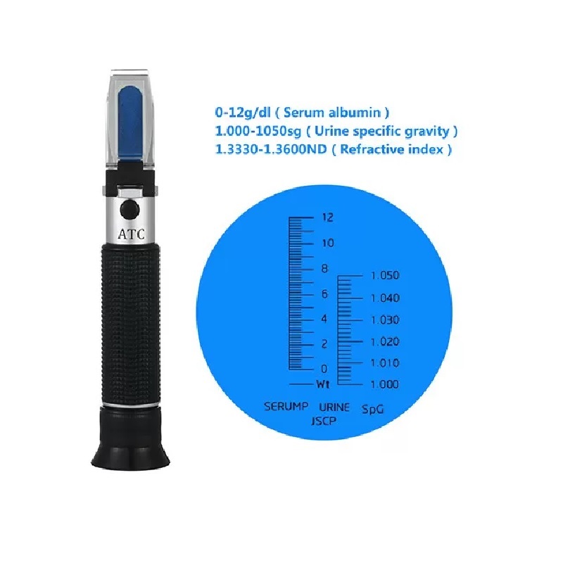Generic Medical Refractometer ATC Protein Refractometer Concentration Meter - SP: 0-12g/dL, U.G: 1.000-1.050 - Image 2