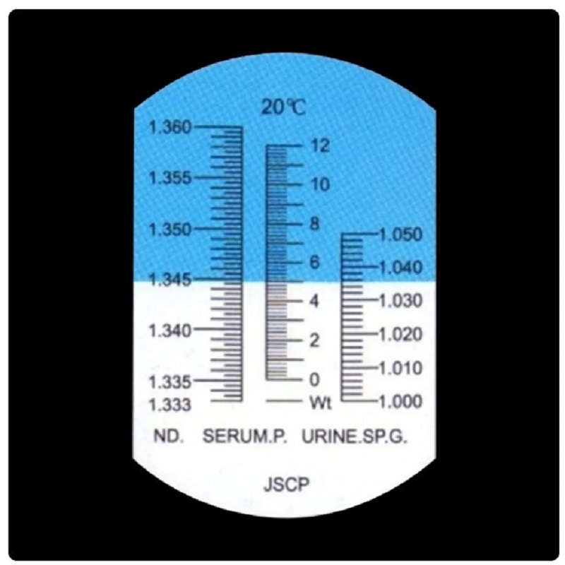 Generic Medical Refractometer ATC Protein Refractometer Concentration Meter - SP: 0-12g/dL, U.G: 1.000-1.050 - Image 3