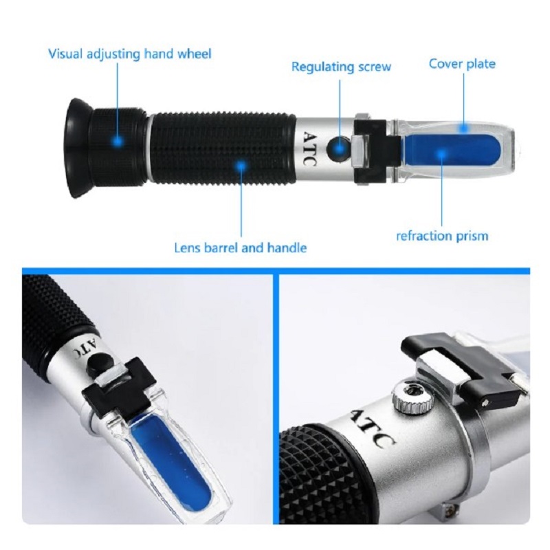 Generic Medical Refractometer ATC Protein Refractometer Concentration Meter - SP: 0-12g/dL, U.G: 1.000-1.050 - Image 5