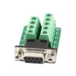 Generic Serial DB9 RS232/485 9-Pin Female Terminal Adapter - Screw Terminal Breakout