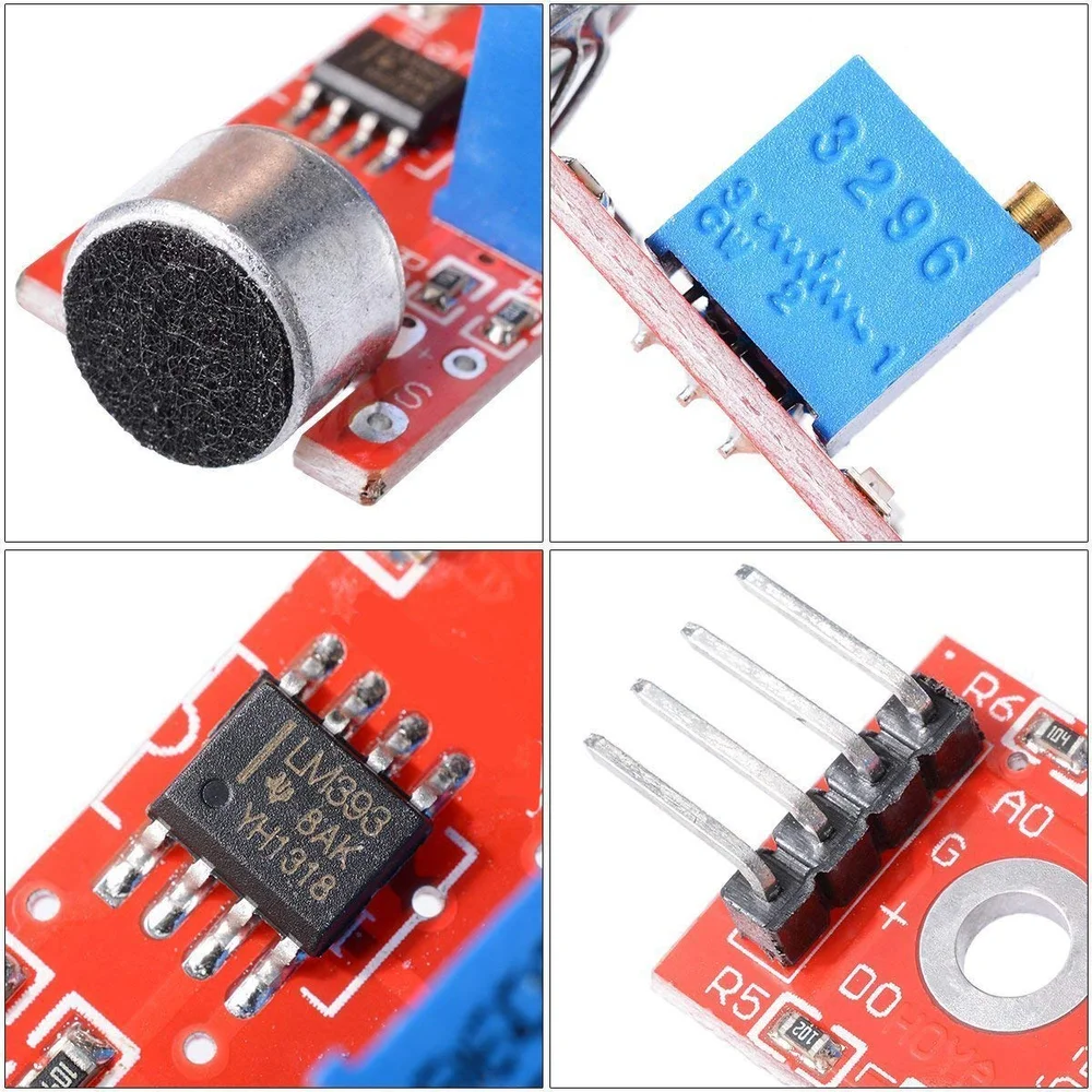Generic Sound Detection Sensor Module for Arduino Robots - LM393 Electret Microphone - Image 2