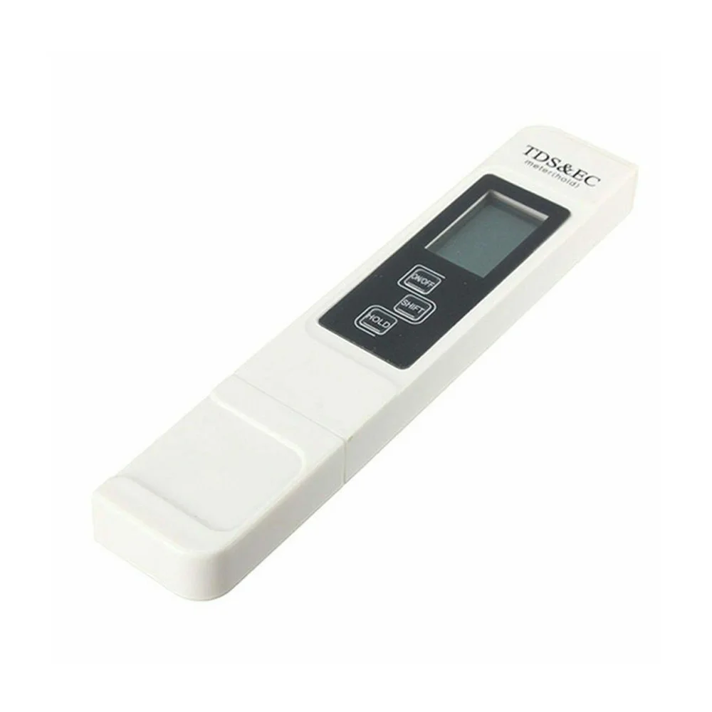 Generic White TDS & EC Digital LCD Meter Conductivity Tester without Battery