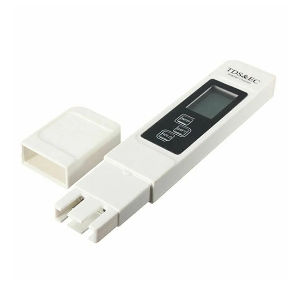 Generic White TDS & EC Digital LCD Meter Conductivity Tester without Battery - Image 2