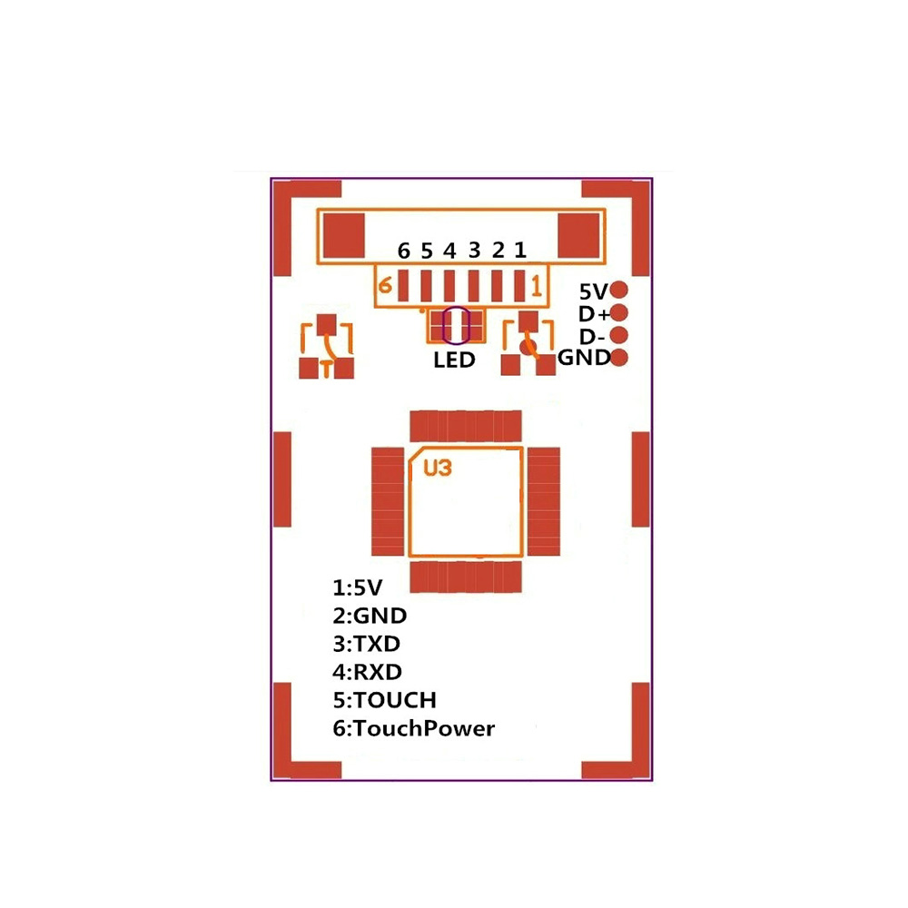Grow R301T Fingerprint Module - RS232/USB 2.0 Interface - Image 3