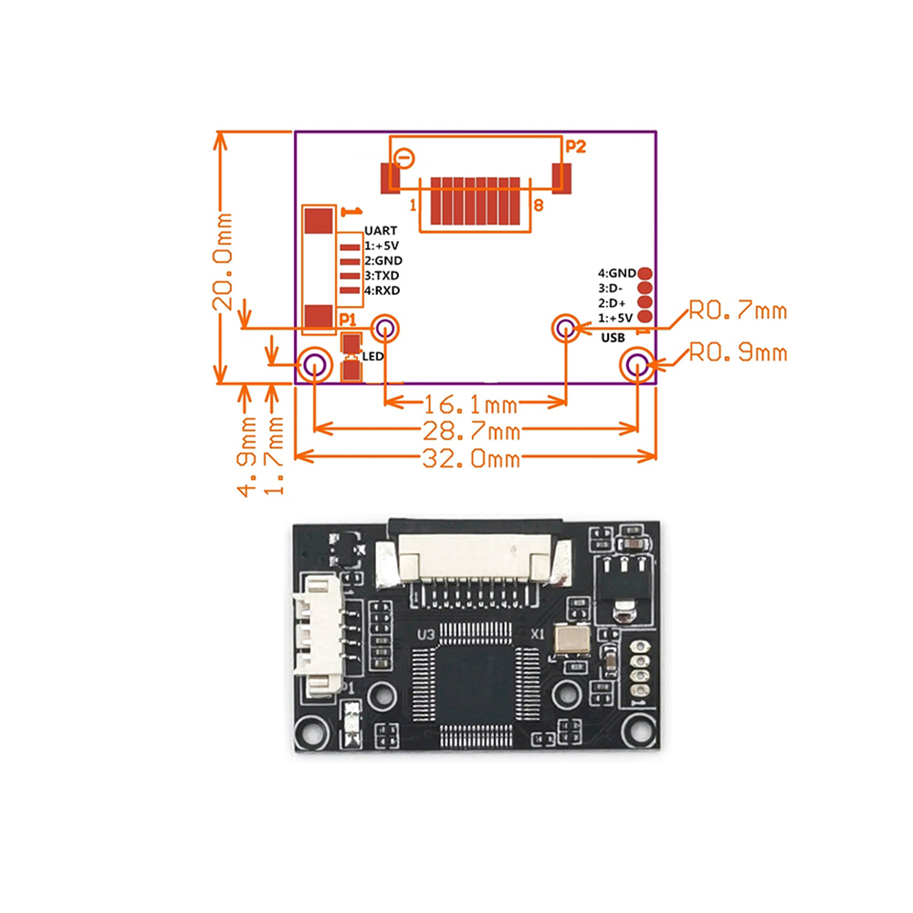 Grow R303 Fingerprint Module - USB 2.0 & UART Interface - Image 3