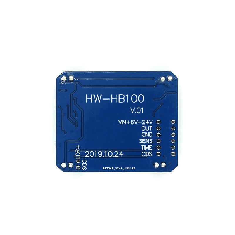 HaiWang HW-HB100 Microwave Radar Sensor Module, 10-30m Range, 10.525GHz, 6-24V DC - Image 2