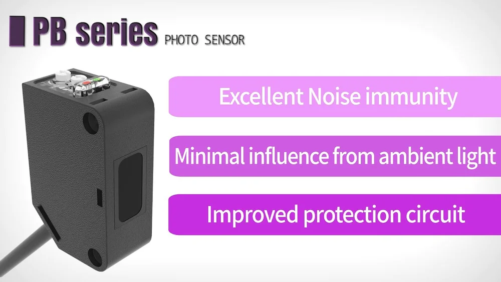 Hanyoung Nux PB-T10RN NPN Through Beam Photo Sensor - 10m Range, IP65 - Image 3