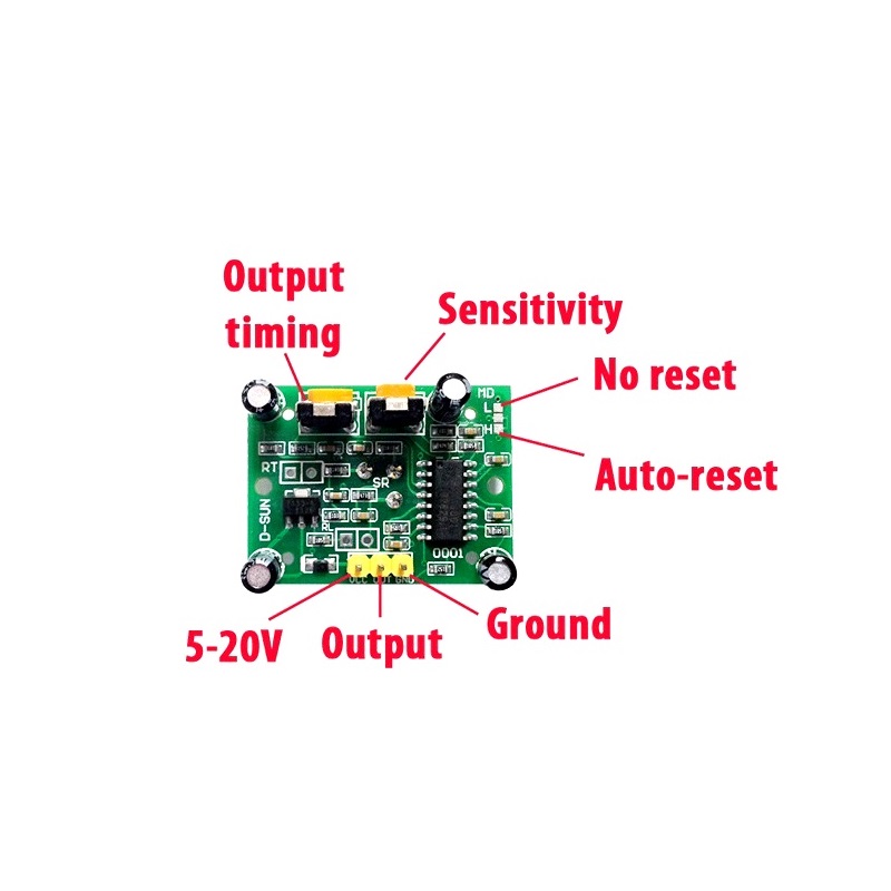 HC-SR501 PIR Motion Detector Sensor Module - Image 2