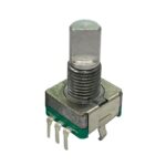Hongyan Technology EC11H 7CE15P1ZD15F7 Vertical Rotary Encoder with Switch - 5-Pin Plug-in
