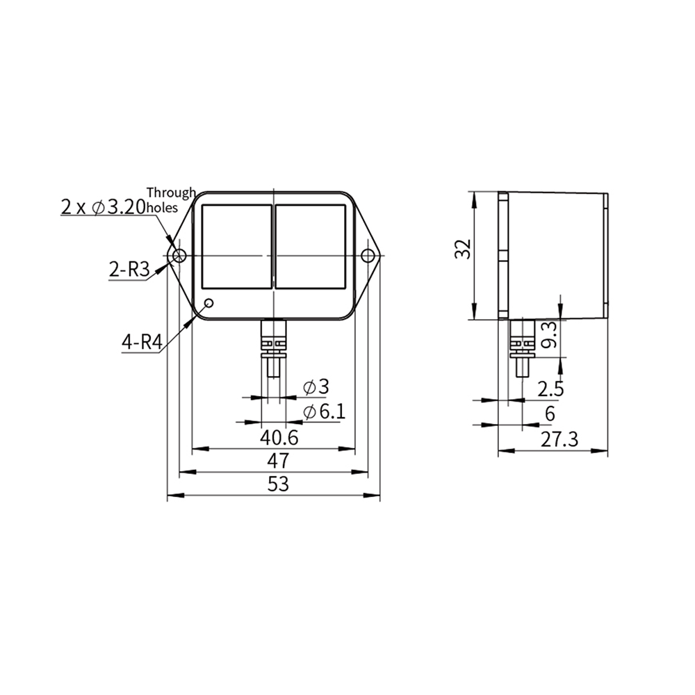 Hypersen HPS-166C-L ToF Ranging Sensor 25M Range 54Hz CAN Interface - Image 2
