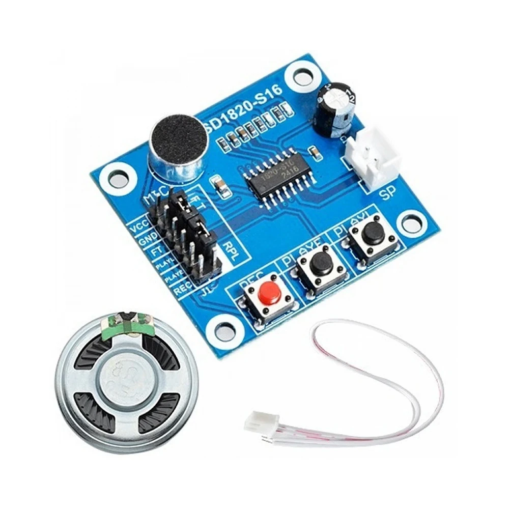 ISD1820 Voice Recording Module with Onboard Mic & Speaker Output - Image 2