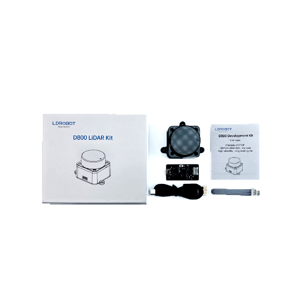 LDRobot D800 LiDAR Kit - 0.03-25m Range, 360° FOV, 10Hz Scan - Image 2