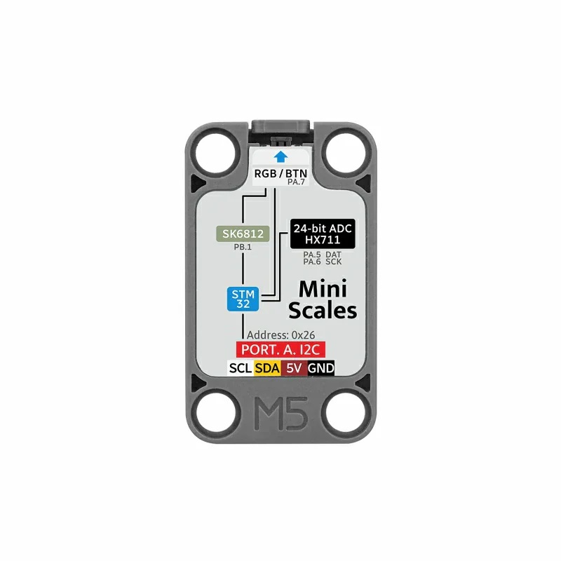 M5Stack Mini Scales Unit (HX711) - 5kg Load Cell, I2C Interface, STM32 MCU - Image 2