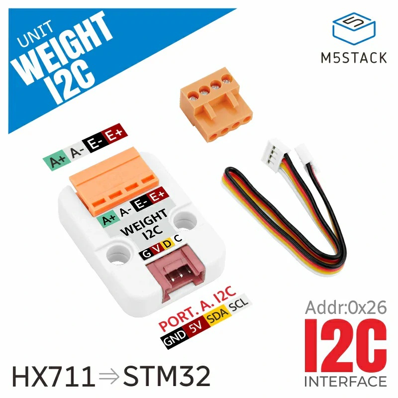 M5Stack Weight I2C Unit (HX711) - 24-Bit Precision Load Cell Amplifier Module - Image 5