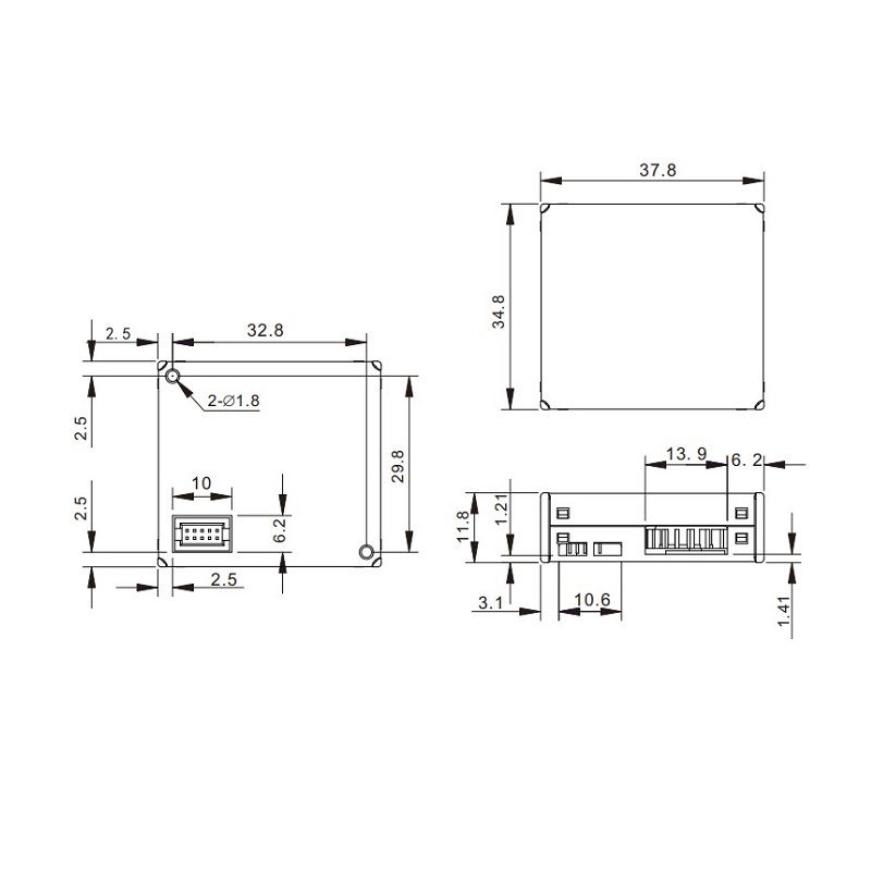 MemsFrontier MPM10-AD Laser PM Sensor (Side Air Inlet/Outlet, 10-Pin) - Image 3