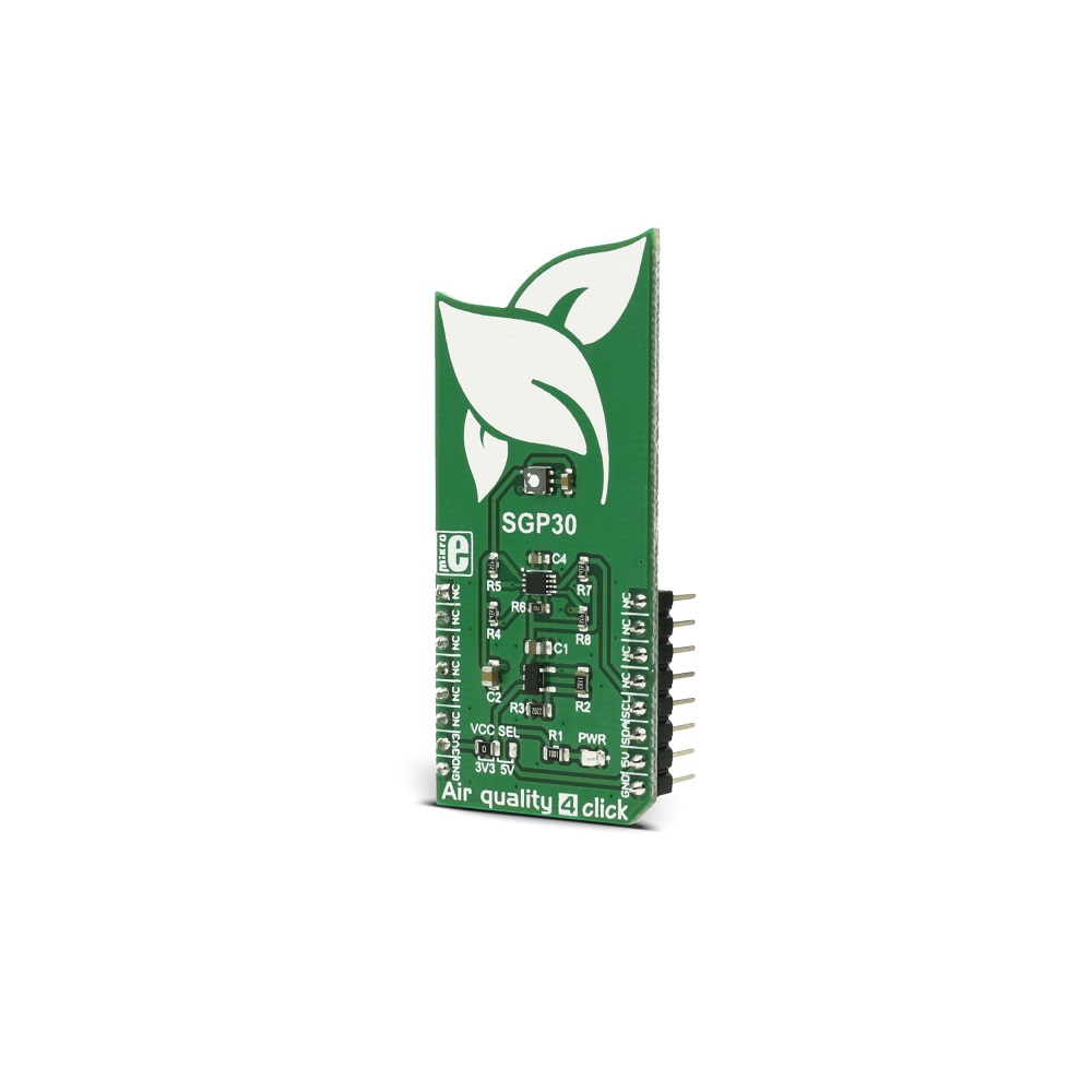 Mikroe Air Quality 4 Click (Mikroe-2896) – SGP30 Air Quality Sensor Board, I²C, mikroBUS - Image 2