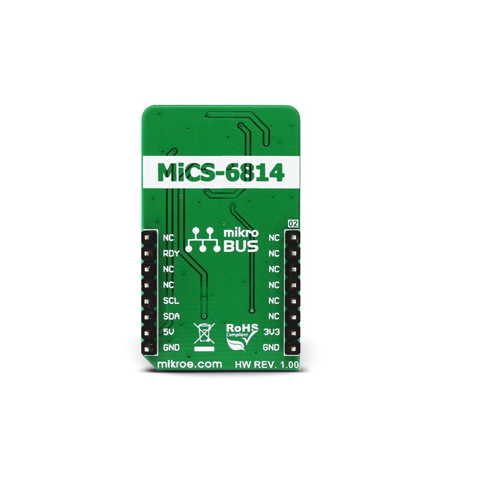 Mikroe Air Quality 5 Click (Mikroe-3056) – MiCS-6814 Triple MOS Gas Sensor Board, I²C, Multi-Gas Detection, 3.3V/5V, mikroBUS - Image 2