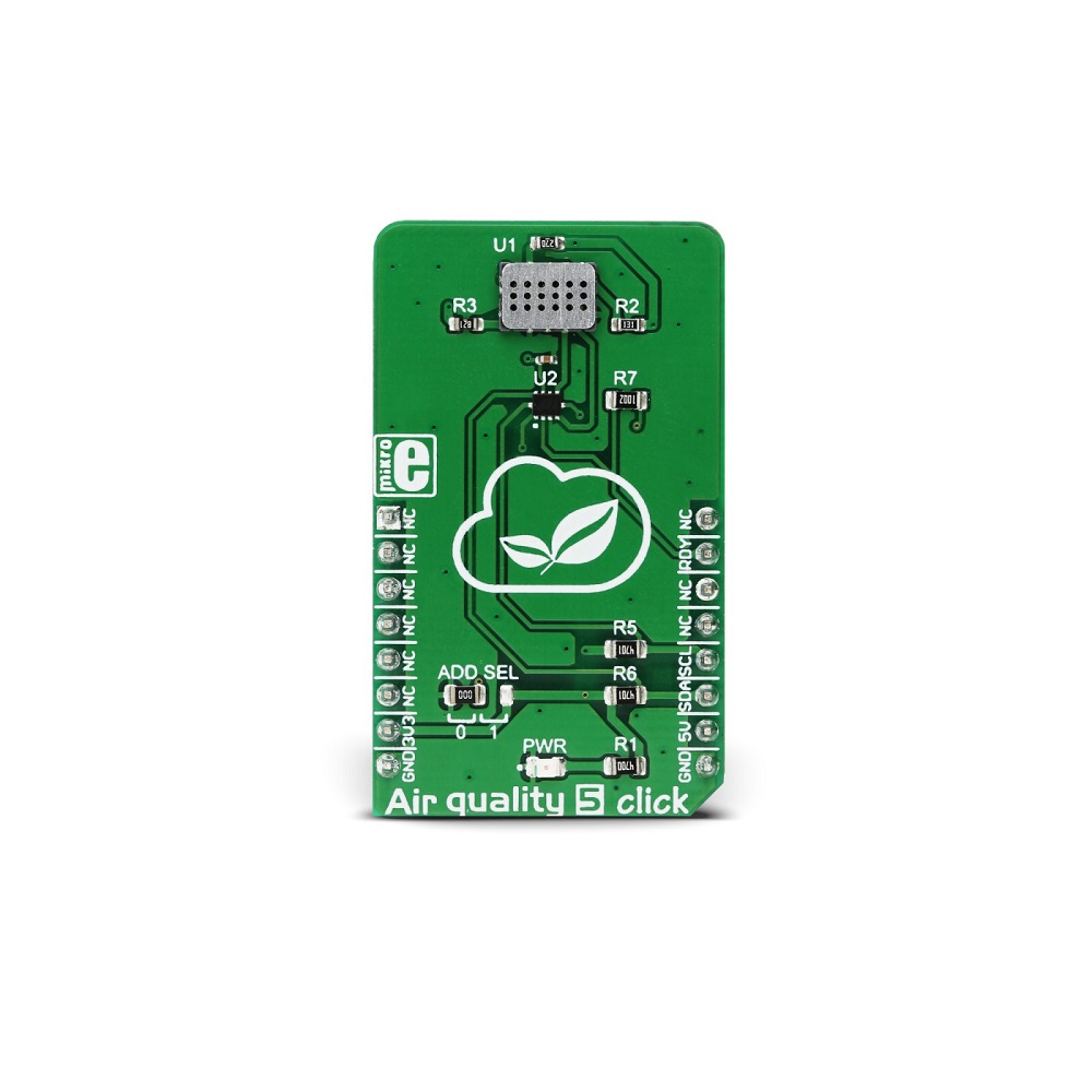 Mikroe Air Quality 5 Click (Mikroe-3056) – MiCS-6814 Triple MOS Gas Sensor Board, I²C, Multi-Gas Detection, 3.3V/5V, mikroBUS - Image 3