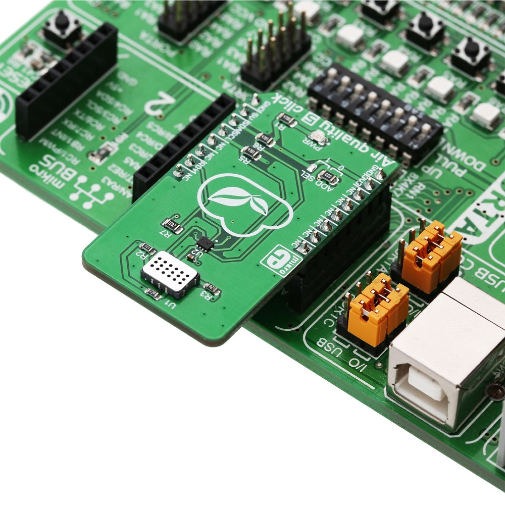 Mikroe Air Quality 5 Click (Mikroe-3056) – MiCS-6814 Triple MOS Gas Sensor Board, I²C, Multi-Gas Detection, 3.3V/5V, mikroBUS - Image 4