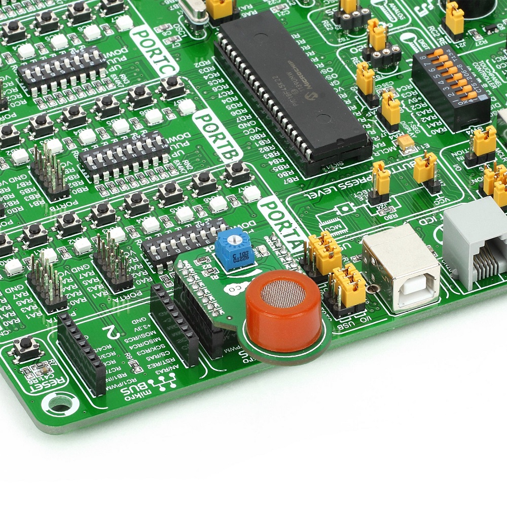 Mikroe CO Click (Mikroe‑1626) – MQ‑7 Carbon Monoxide Gas Sensor Board, Analog, mikroBUS, 20~2000 ppm - Image 4