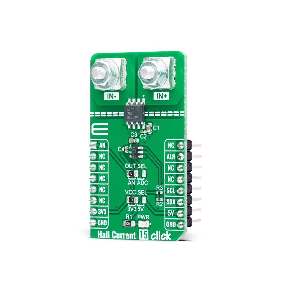 Mikroe HALL CURRENT 15 CLICK (Mikroe-5175) – TMCS1101 Q1 Hall-Effect Current Sensor Board, Analog & I²C, mikroBUS - Image 2
