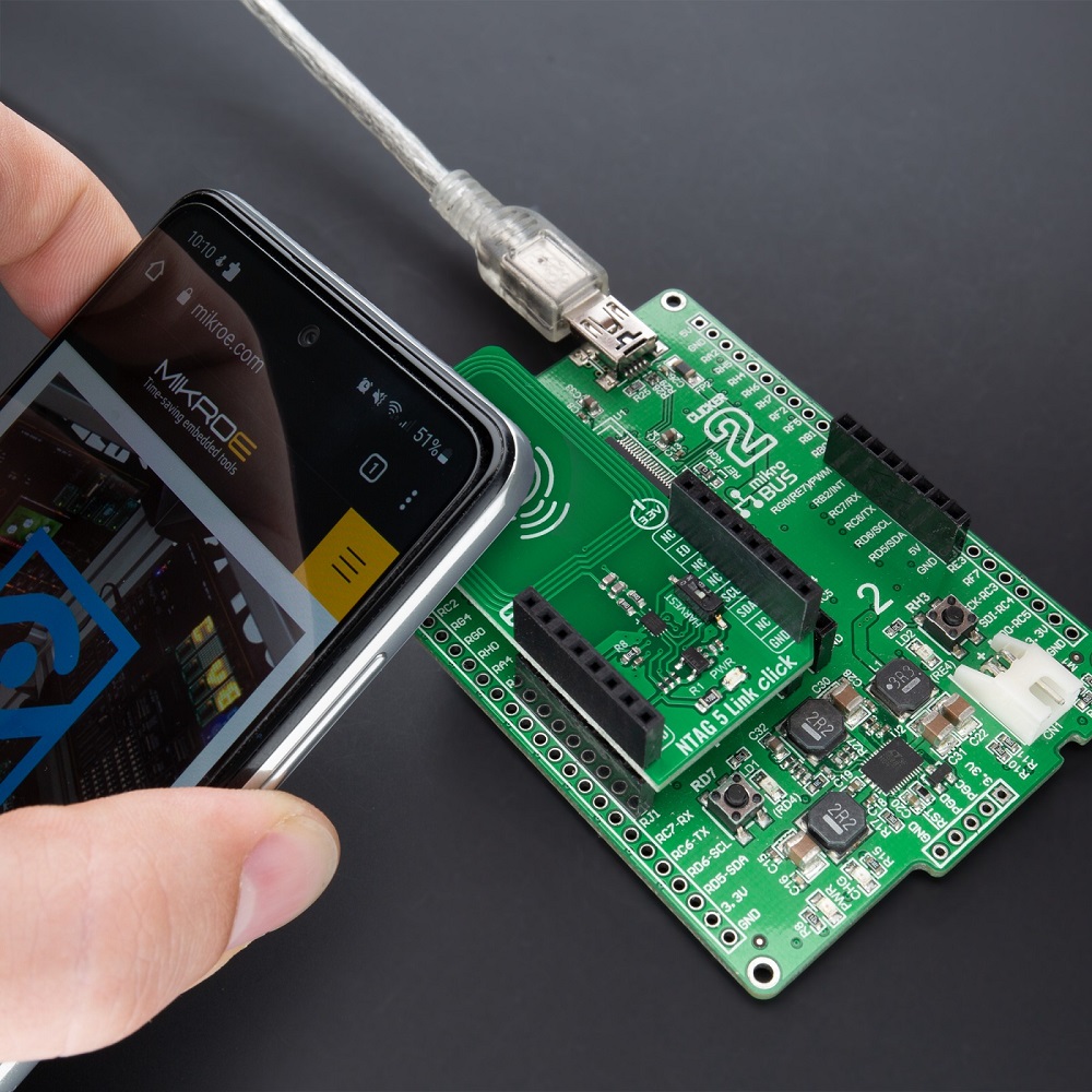 Mikroe NTAG 5 LINK CLICK (Mikroe-4635) – NFC / RFID Tag & Transponder Board, I²C - Image 7