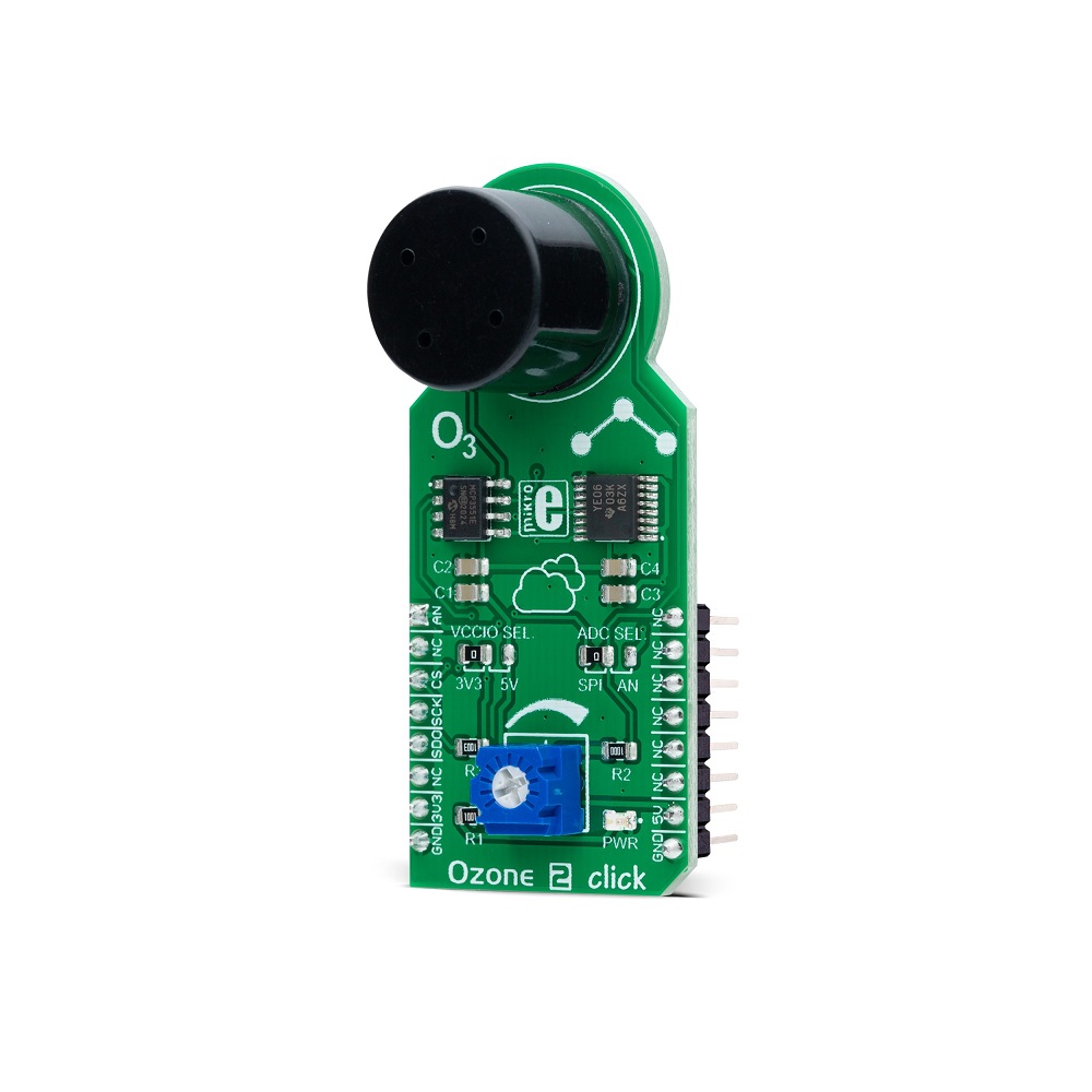 Mikroe OZONE 2 CLICK (Mikroe-2767) – MQ131 Ozone (O₃) Gas Sensor Board, Analog & SPI, mikroBUS - Image 2
